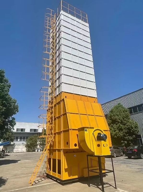 Sécheuse à grains à flux mixte avec flux d'air axial / centrifuge pour un séchage efficace