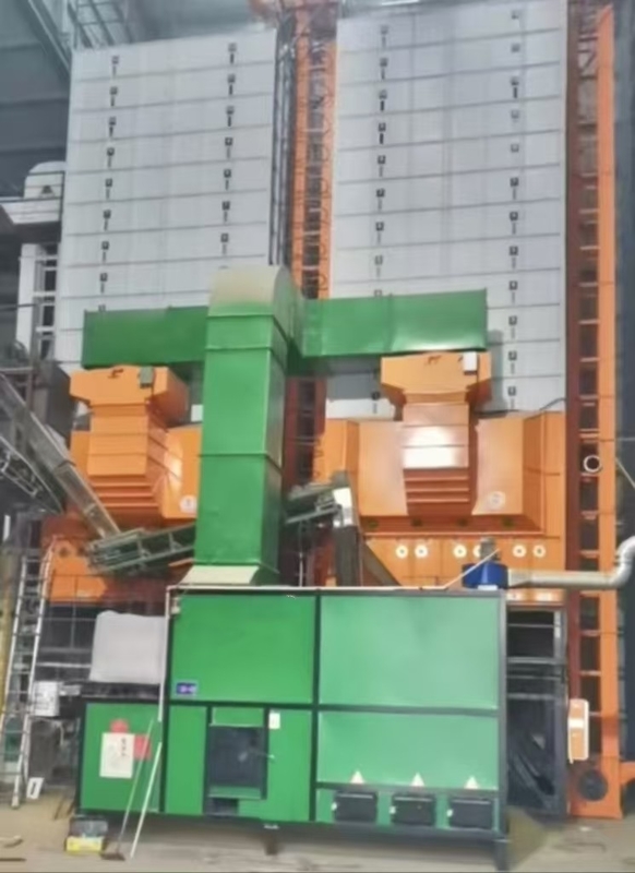 Machine de séchage de céréales à haute efficacité de 2 ensembles de 30 tonnes par lot avec four à biomasse