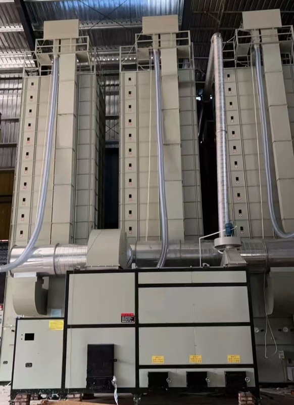 Sécheuse à grains à couche de séchage en acier inoxydable 105 tonnes/ lot de méthode de chauffage à air chaud et intelligent