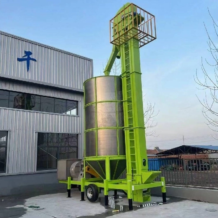 Sécheuse mobile de 10 tonnes pour le blé, le maïs, l'orge et le sorgho.