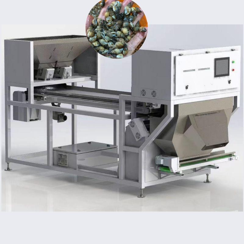 Trieur optique de coquillages Ai Deep Learning, type piste, pour fruits de mer.
