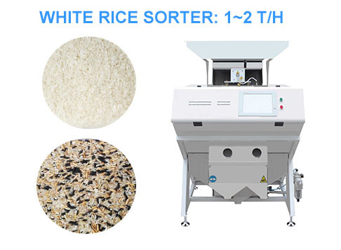 Machine de trieuse de couleur de riz blanc de 96 canaux 54 millions de CCD 1-2 Ton/H